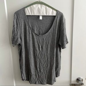 Grey basic short sleeve tee